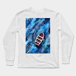 Empty Boat at Sea Long Sleeve T-Shirt